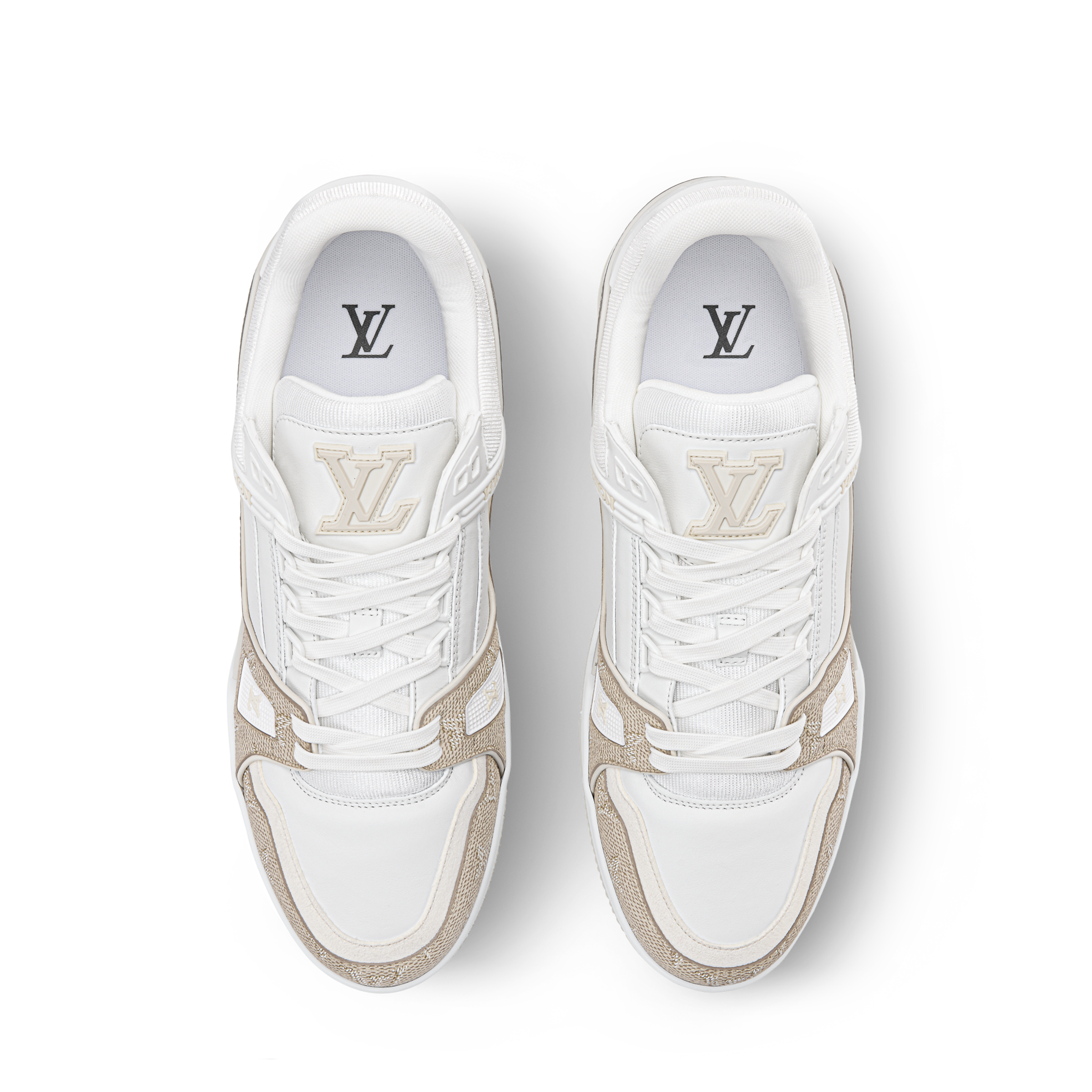 Louis Vuitton LV Trainer Beige Monogram Leather Sneaker - 图片 5