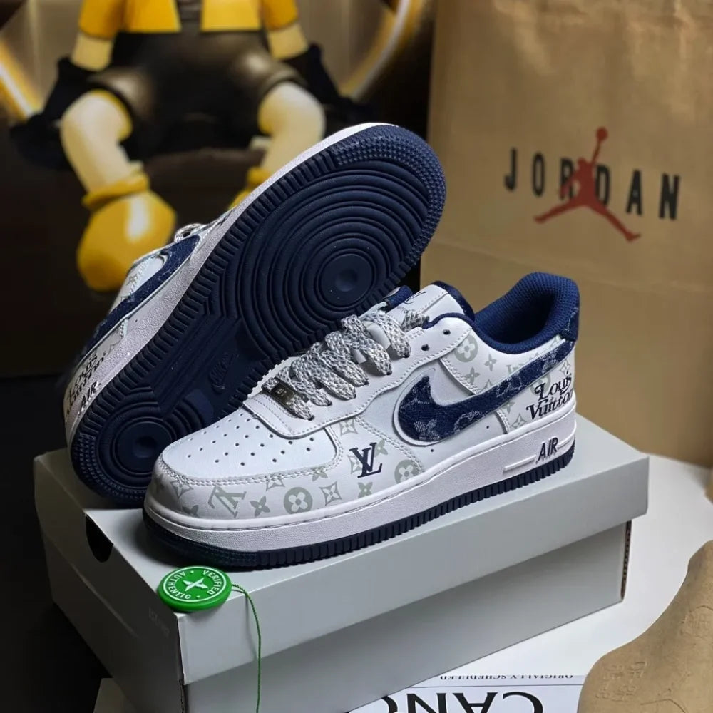 Louis Vuitton x Nike Air Force 1 07 Low White Blue - 图片 4