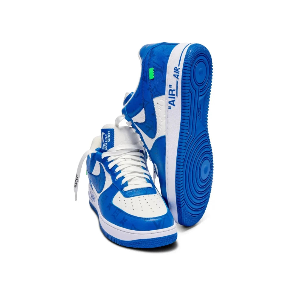 Louis Vuitton x Nike Air Force 1 Low By Virgil Abloh White/Blue - 图片 3