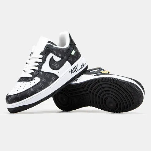 Louis Vuitton x Nike Air Force 1 Low Virgil Abloh Black White Monogram - 图片 3