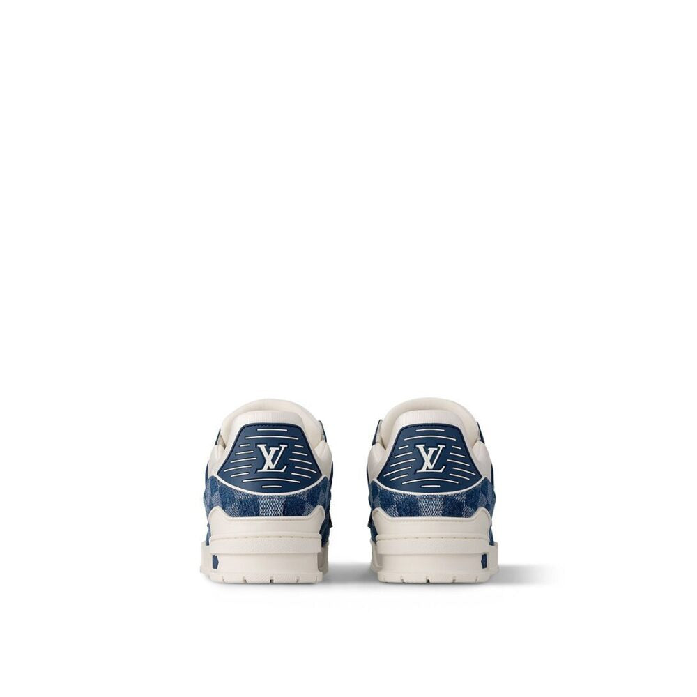Louis Vuitton LV Trainer Sneaker Damier Denim Blue - 图片 4