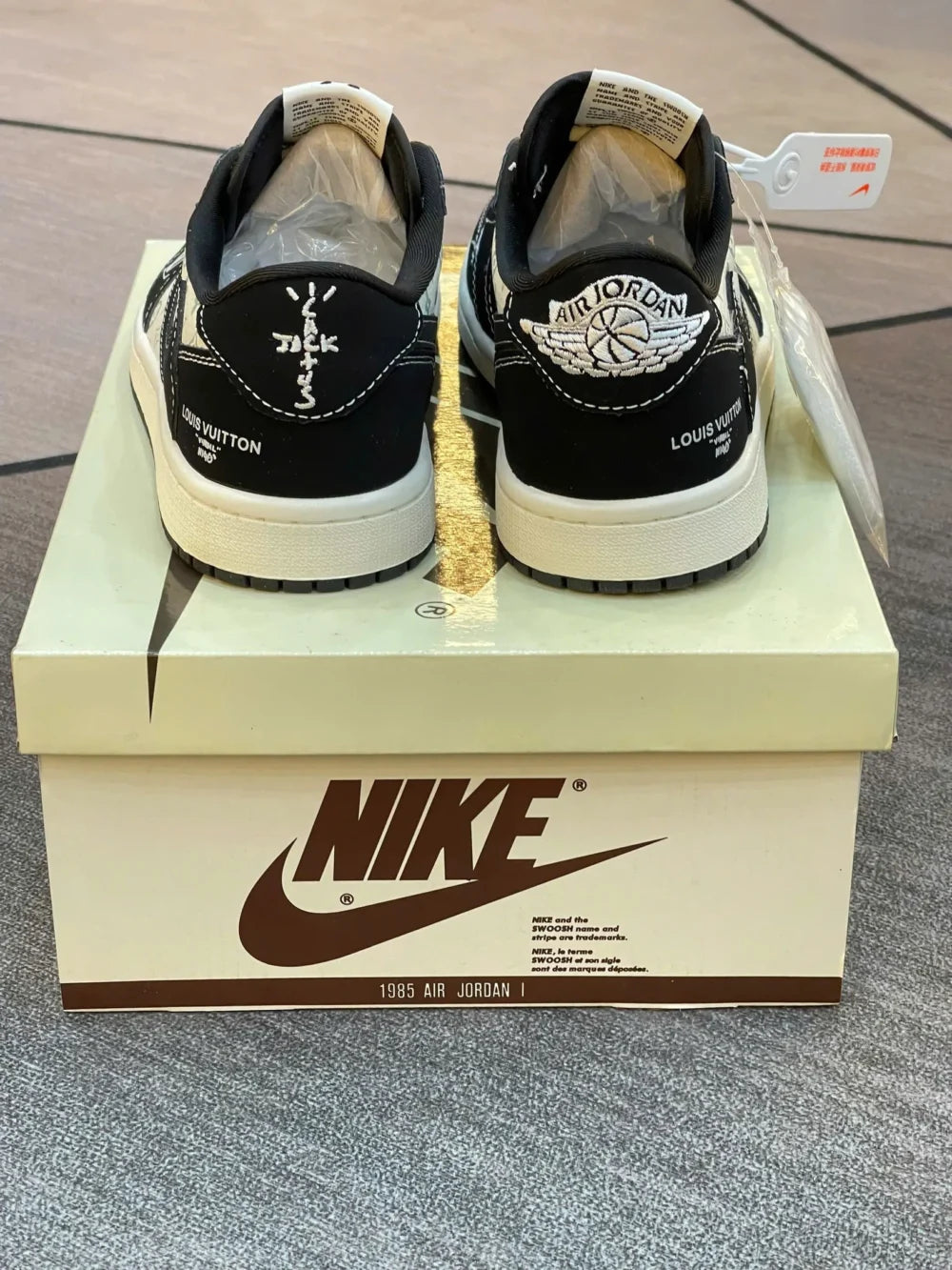Louis Vuitton x Nike Air Jordan 1 Low Panda Monogram (Custom) - 图片 4
