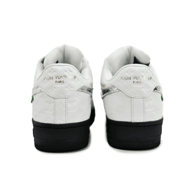 Louis Vuitton x Nike Air Force 1 Low White Black Silver - 图片 4