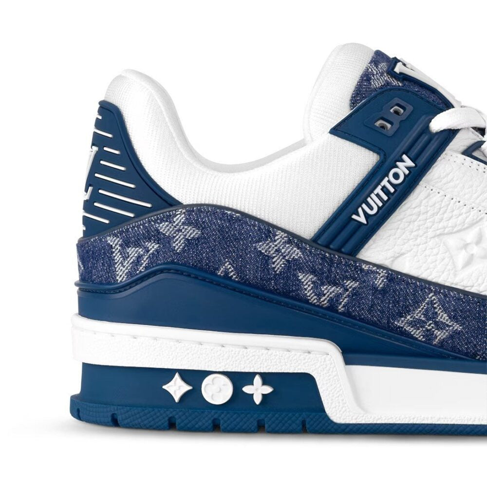 Louis Vuitton LV Trainer Sneaker Denim Monogram Blue - 图片 5