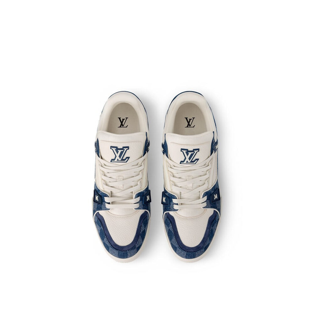 Louis Vuitton LV Trainer Sneaker Damier Denim Blue - 图片 5