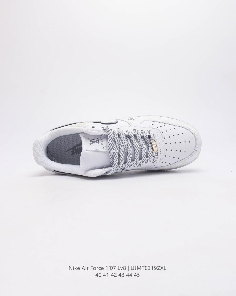 Louis Vuitton x Nike Air Force 1 Monogram Grey Frost Edition (Custom) - 图片 5