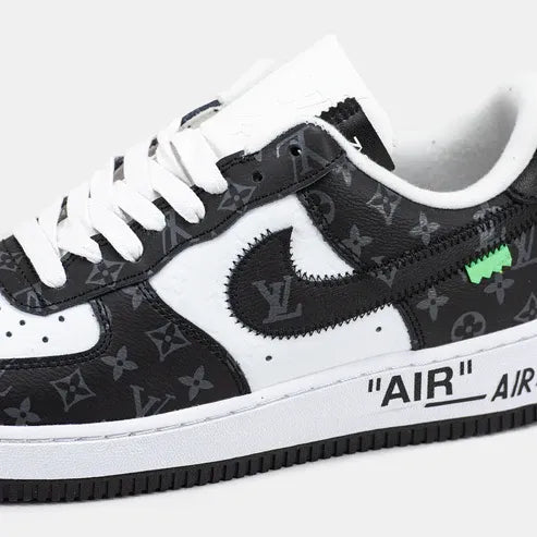 Louis Vuitton x Nike Air Force 1 Low Virgil Abloh Black White Monogram - 图片 2