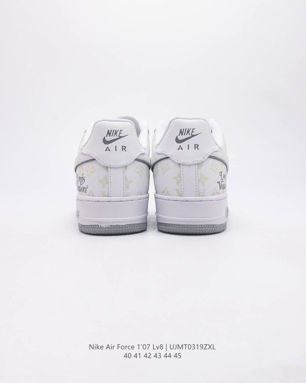 Louis Vuitton x Nike Air Force 1 Monogram Grey Frost Edition (Custom) - 图片 6