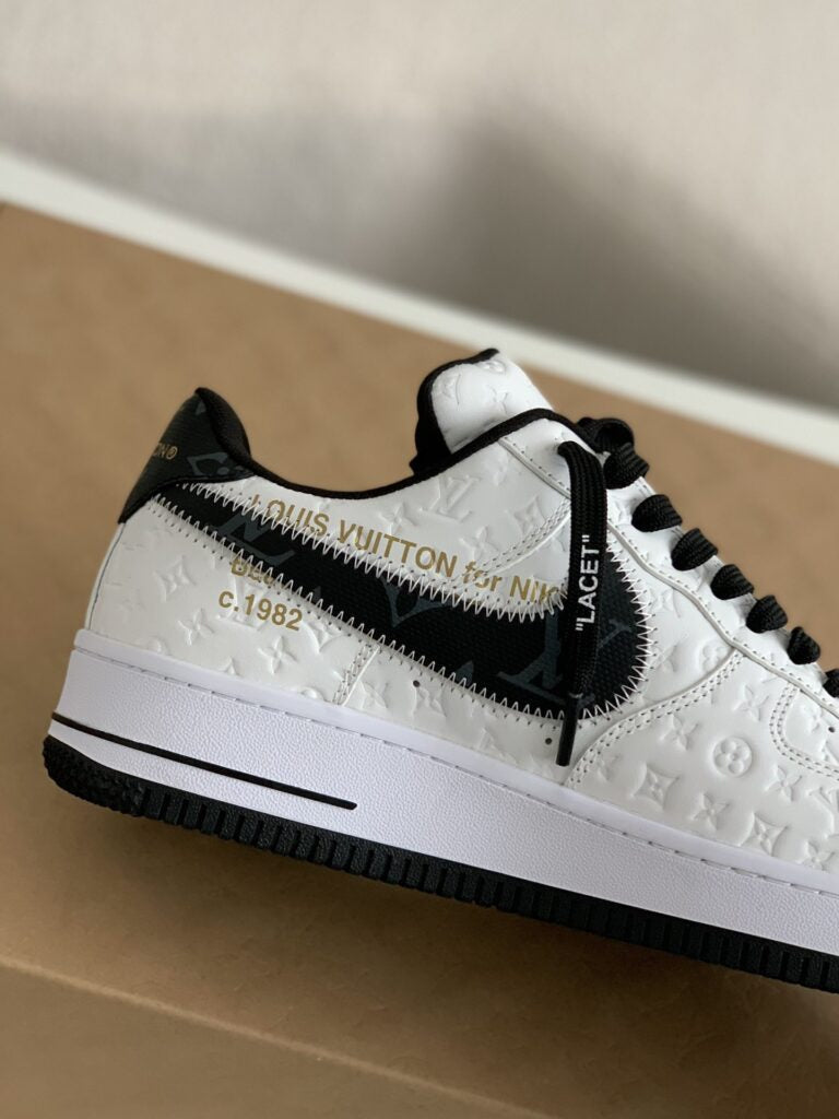 Louis Vuitton x Nike Air Force 1 Low White Black - 图片 6