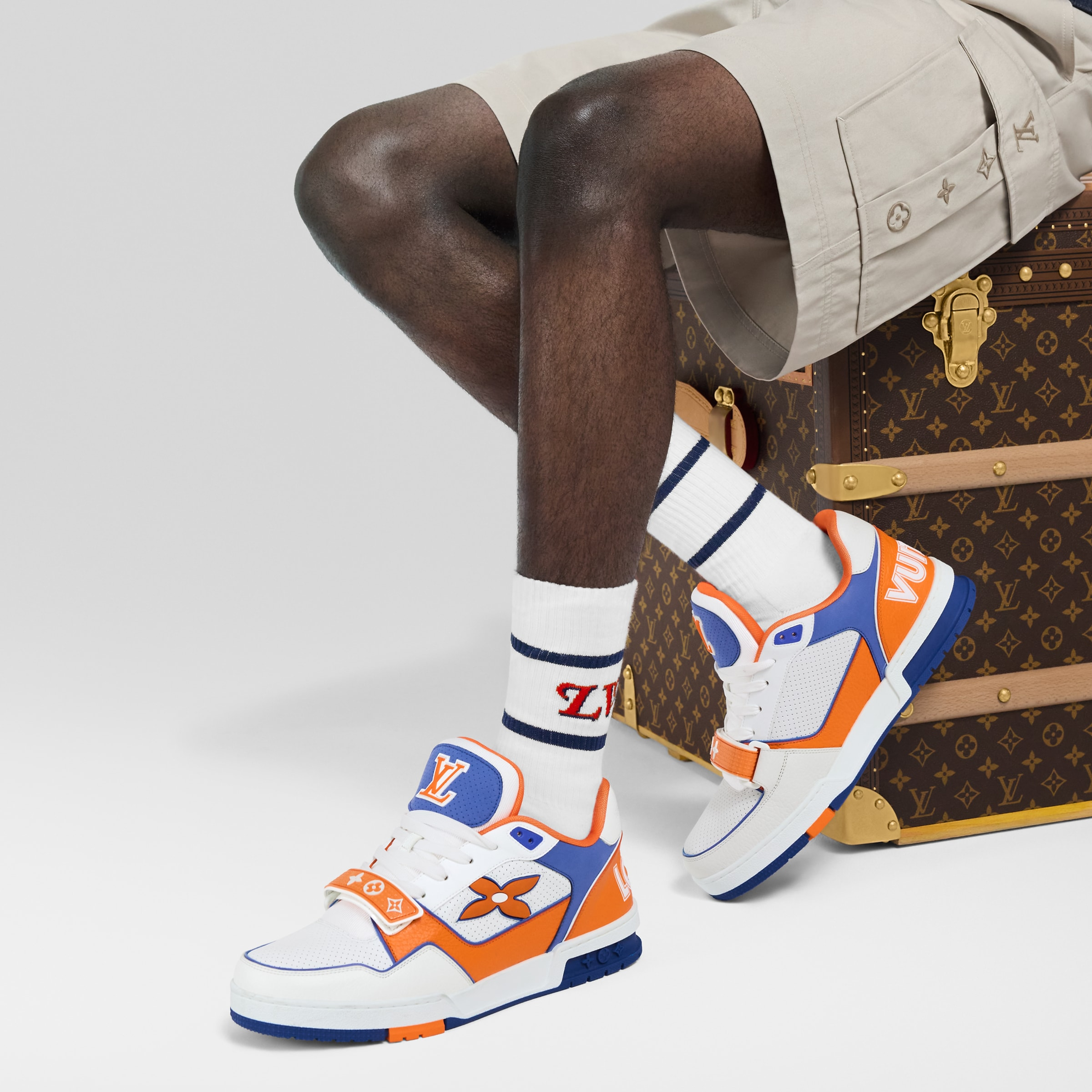 Louis Vuitton LV Trainer Orange Velcro Strap Sneaker - 图片 7