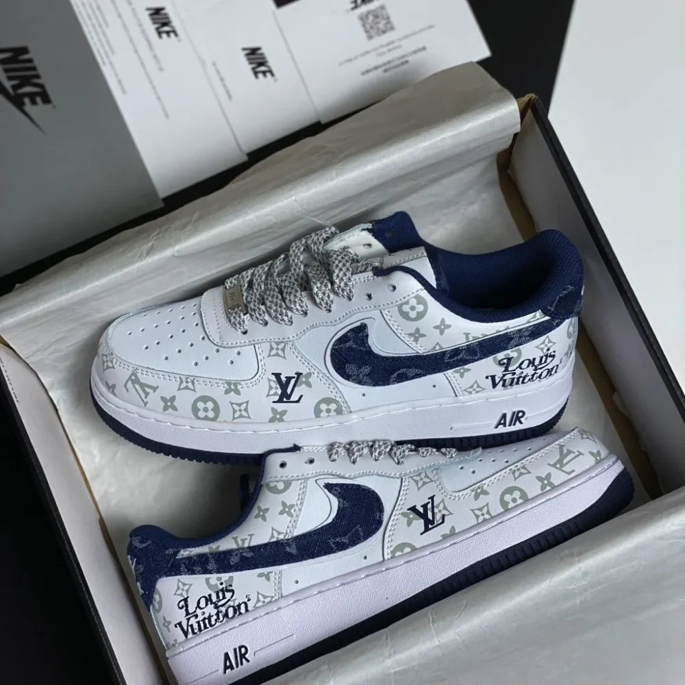 Louis Vuitton x Nike Air Force 1 07 Low White Blue - 图片 6