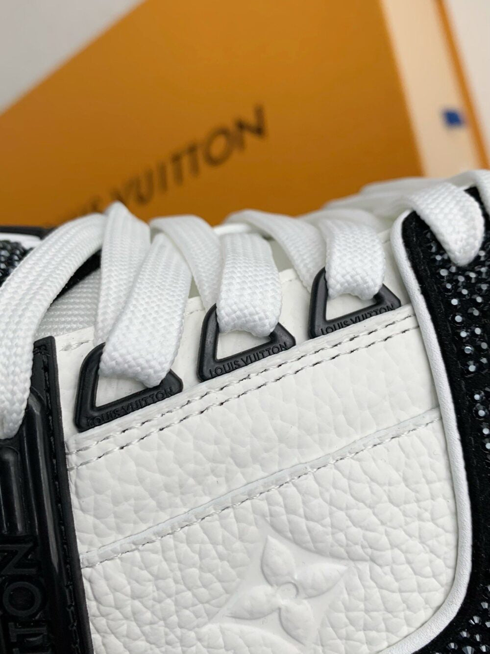Louis Vuitton LV Trainer Sneaker Denim Monogram Black Diamond - 图片 14
