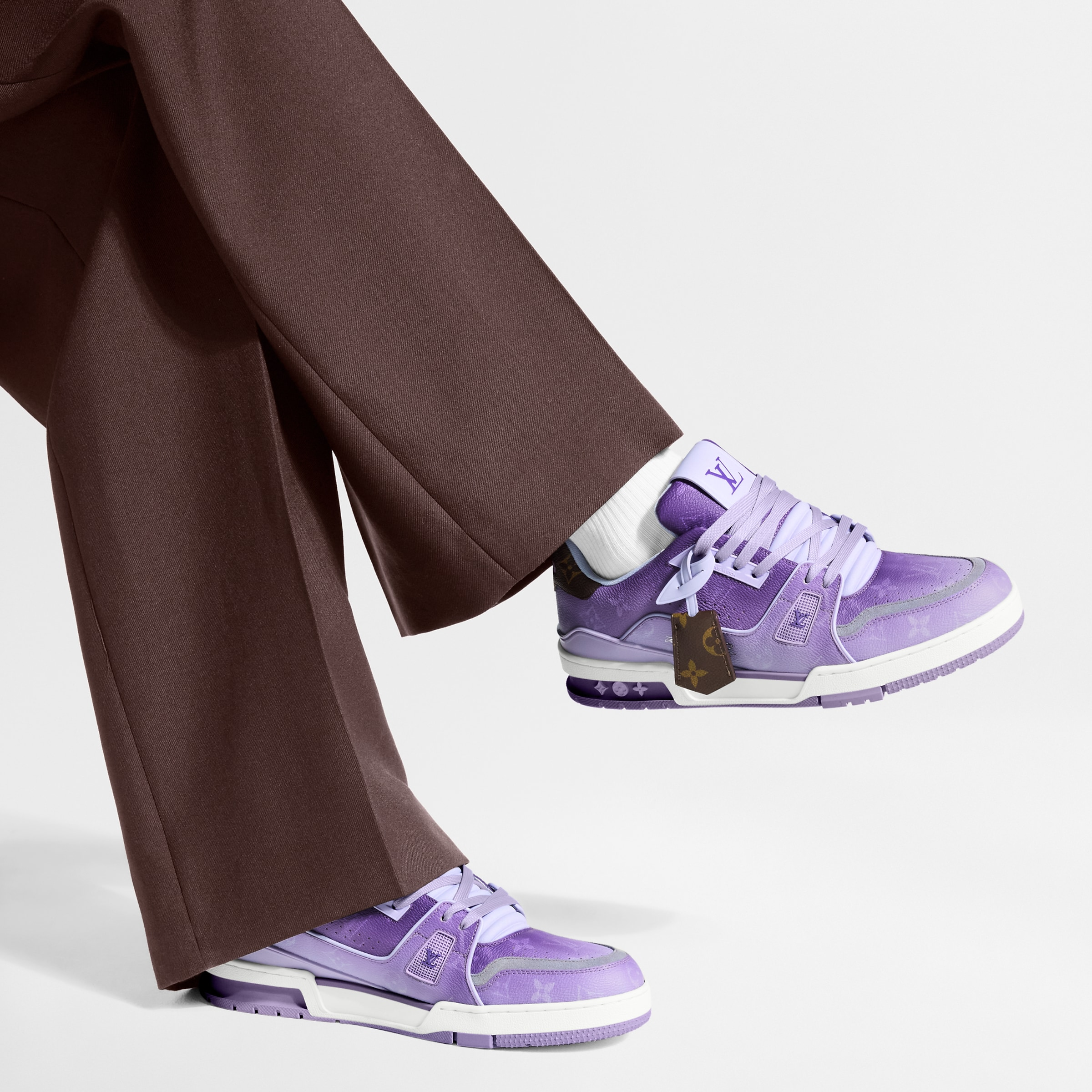 LV Trainer Sneaker Monogram-printed canvas Purple - 图片 8