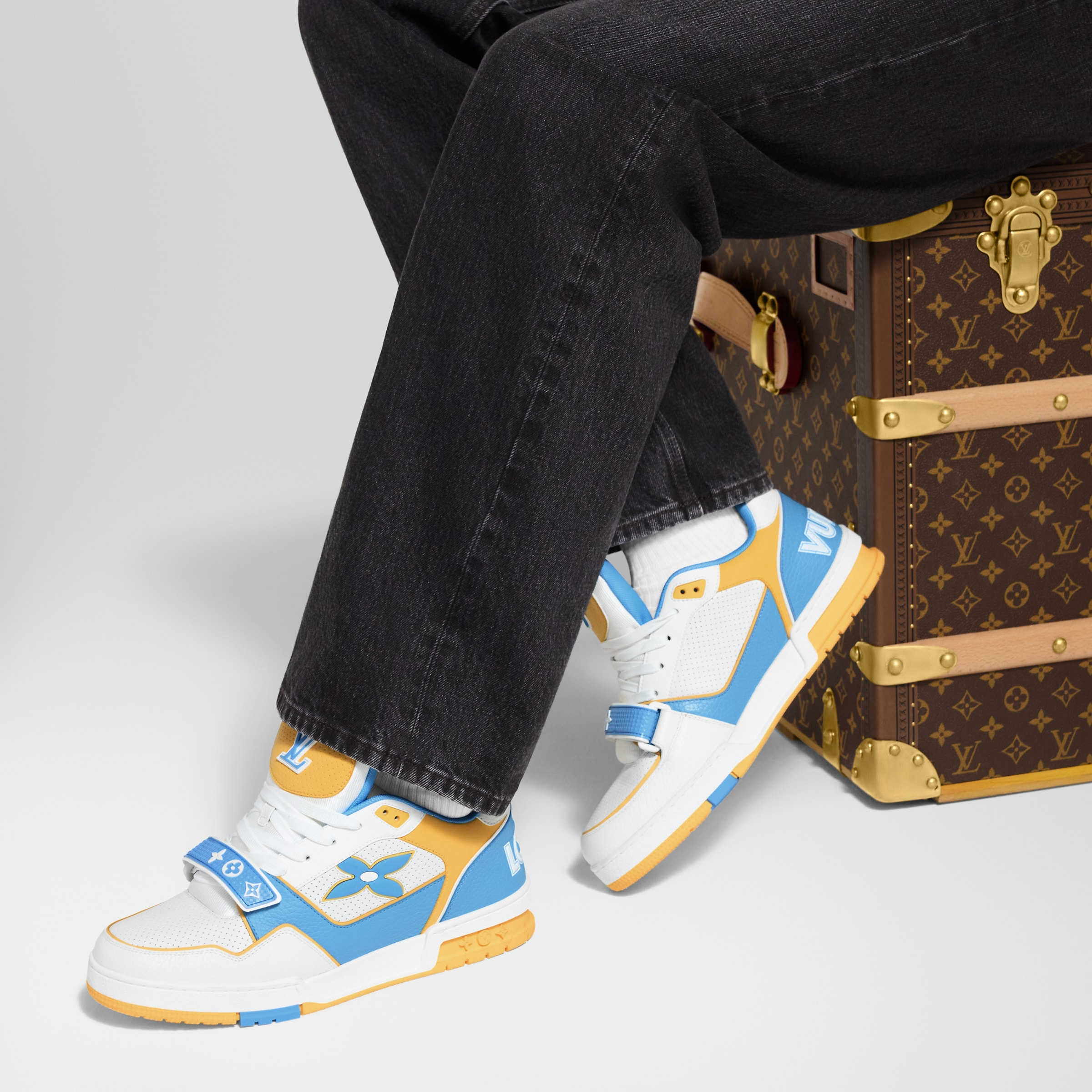 Louis Vuitton LV Trainer Blue Velcro Strap Sneaker - 图片 8