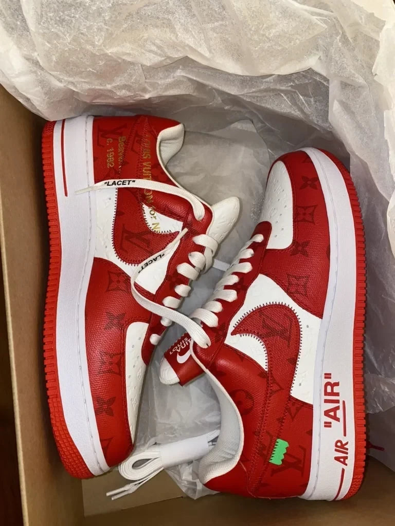 Louis Vuitton x Nike Air Force 1 Low By Virgil Abloh White/Red - 图片 7