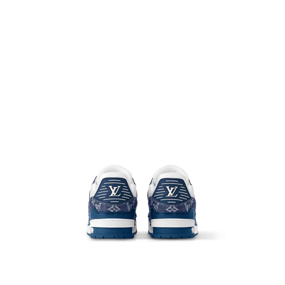 Louis Vuitton LV Trainer Sneaker Denim Monogram Blue - 图片 7