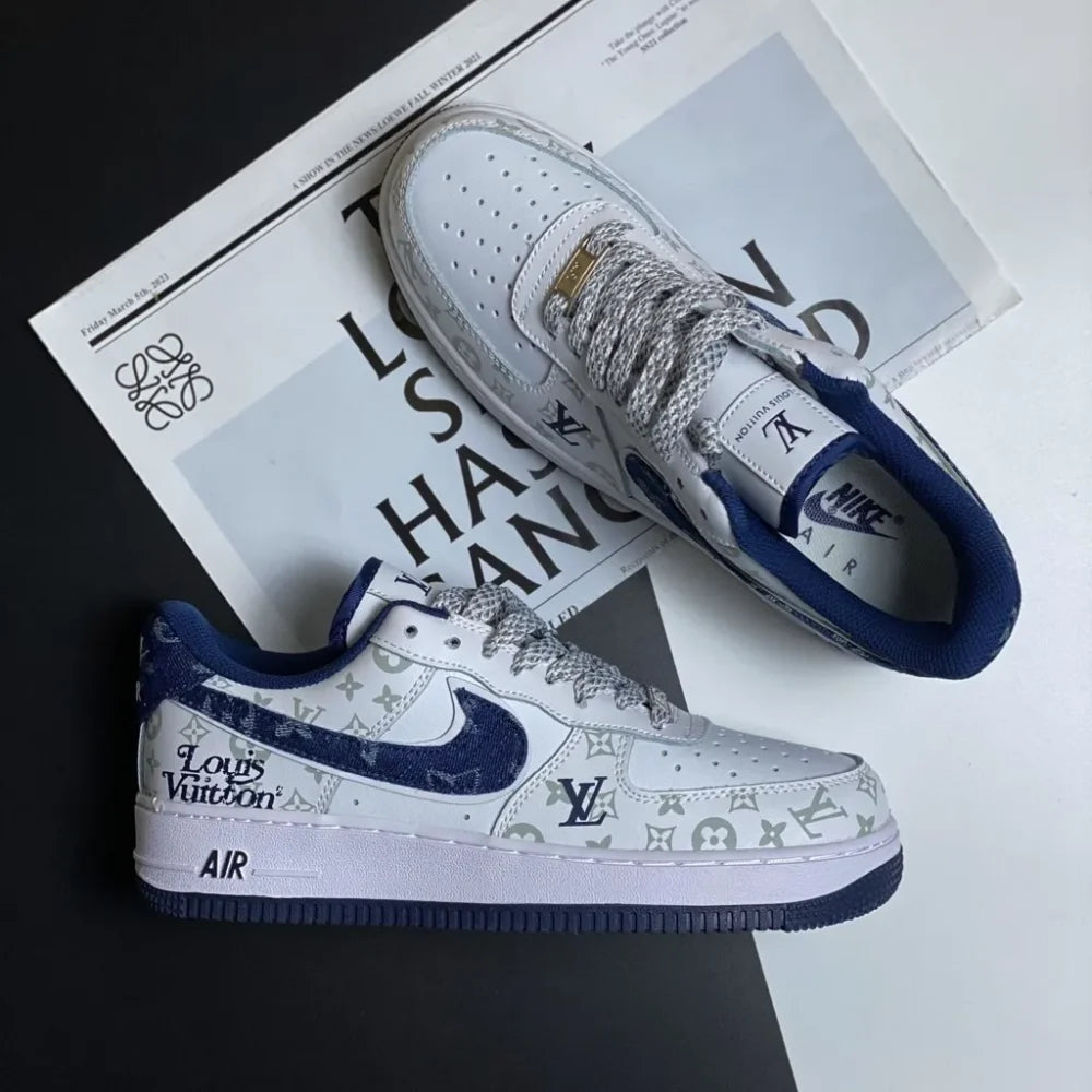 Louis Vuitton x Nike Air Force 1 07 Low White Blue - 图片 7