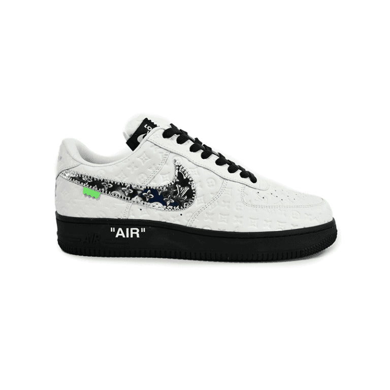 Louis Vuitton x Nike Air Force 1 Low White Black Silver - 图片 8