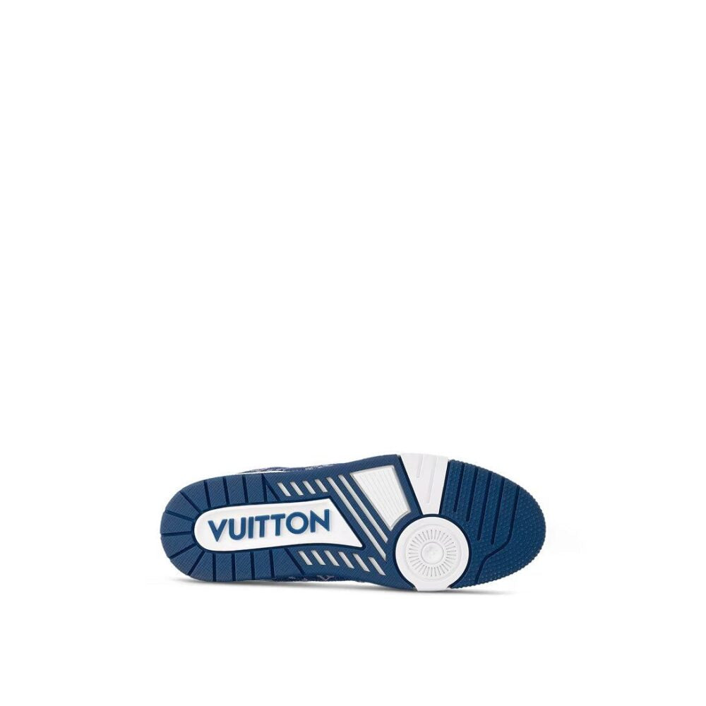 Louis Vuitton LV Trainer Sneaker Denim Monogram Blue - 图片 8