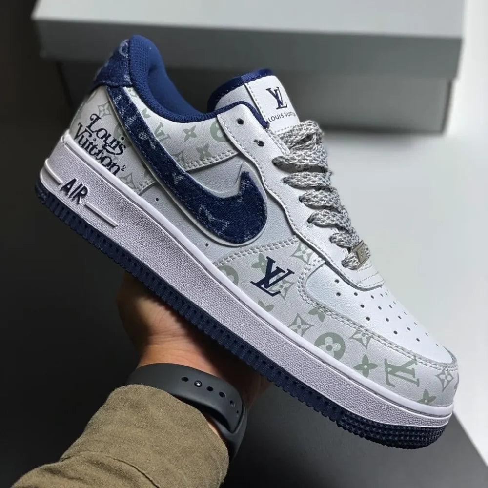 Louis Vuitton x Nike Air Force 1 07 Low White Blue - 图片 8