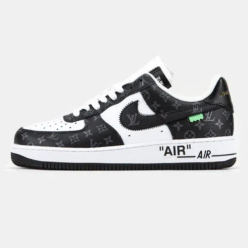 Louis Vuitton x Nike Air Force 1 Low Virgil Abloh Black White Monogram - 图片 8