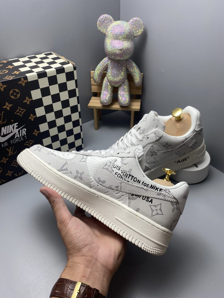 Louis Vuitton x Nike Air Force 1 Frost White Luxe Edition (Custom) - 图片 8