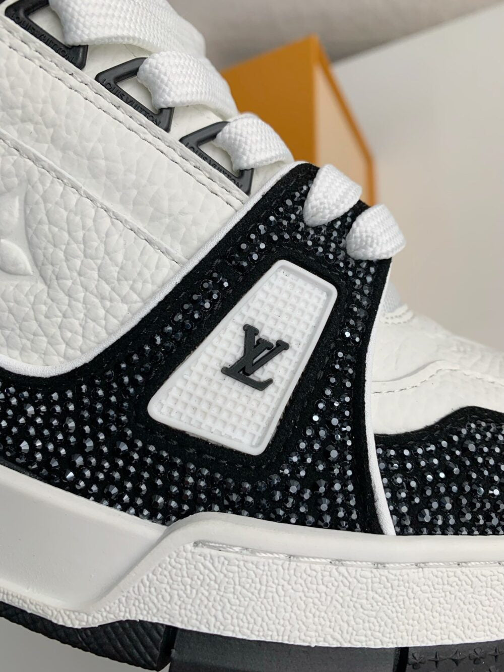 Louis Vuitton LV Trainer Sneaker Denim Monogram Black Diamond - 图片 15
