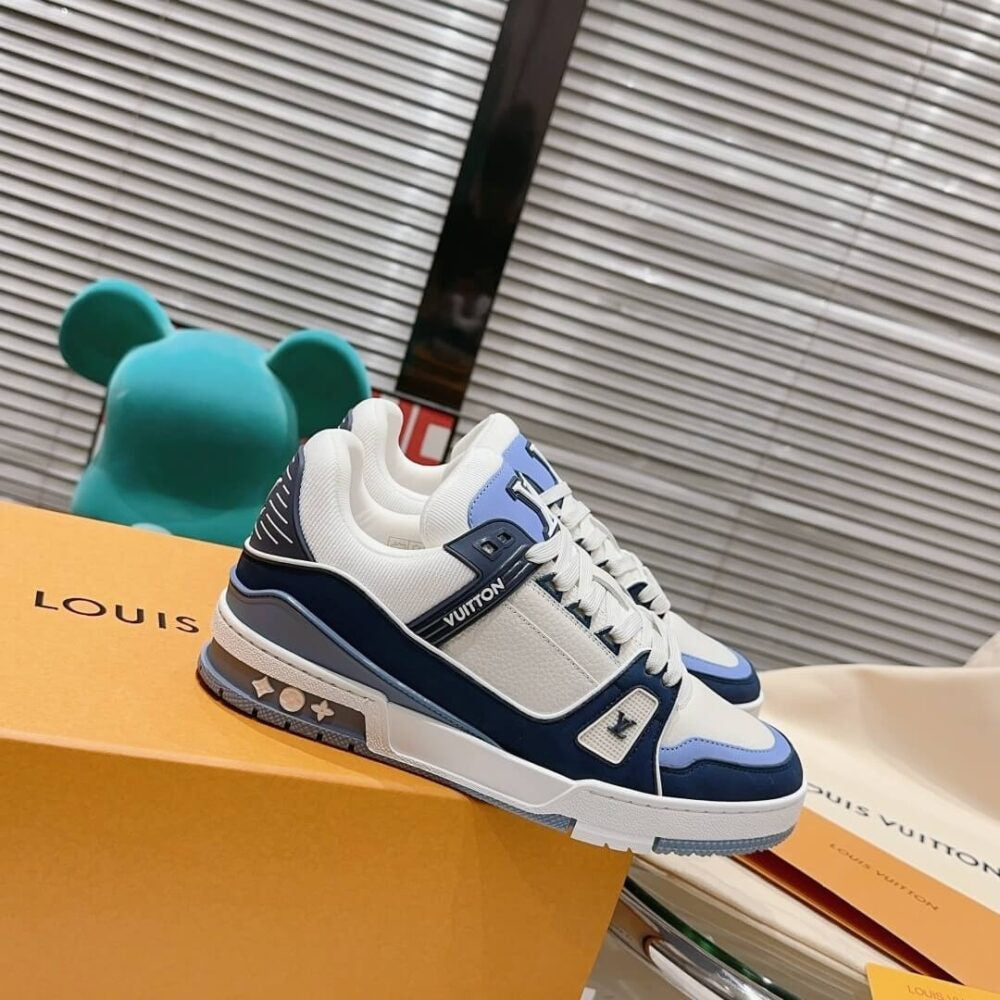 Louis Vuitton LV Trainer Blue Beige - 图片 8