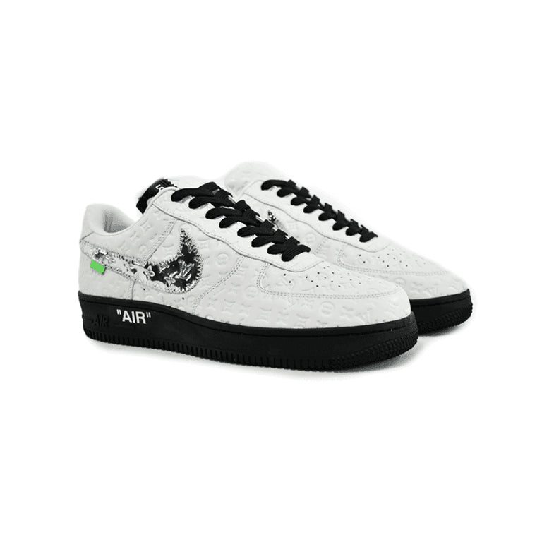 Louis Vuitton x Nike Air Force 1 Low White Black Silver - 图片 9