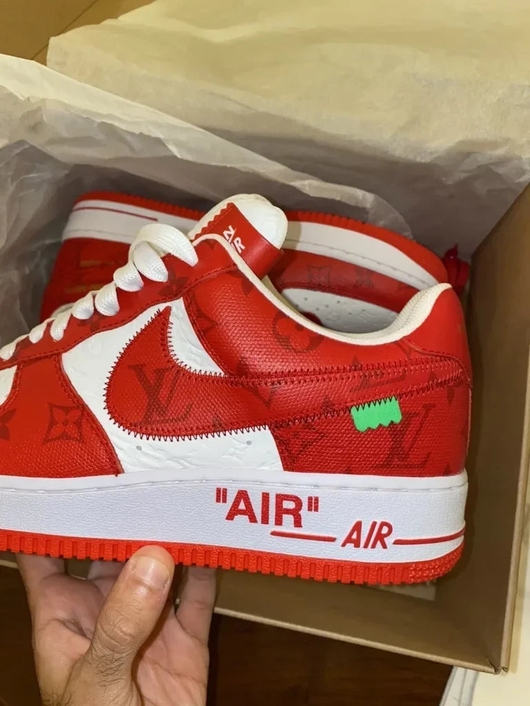 Louis Vuitton x Nike Air Force 1 Low By Virgil Abloh White/Red - 图片 9