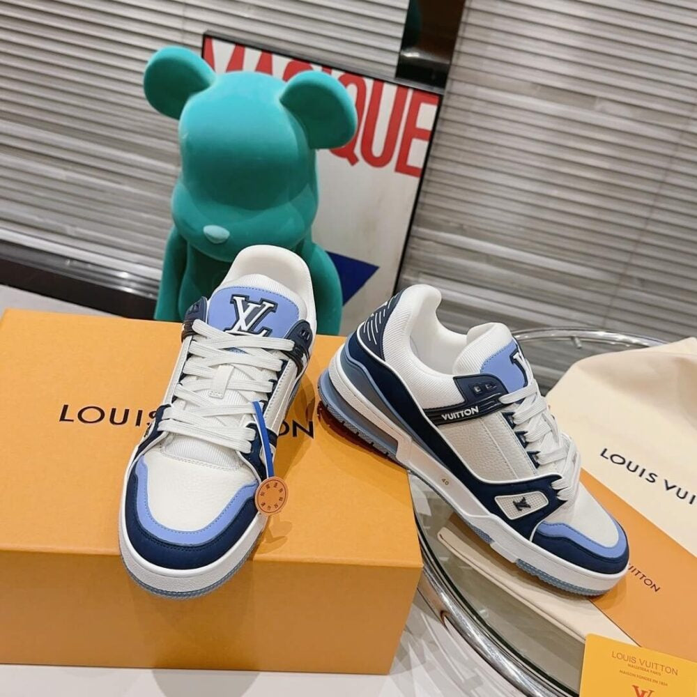 Louis Vuitton LV Trainer Blue Beige - 图片 9