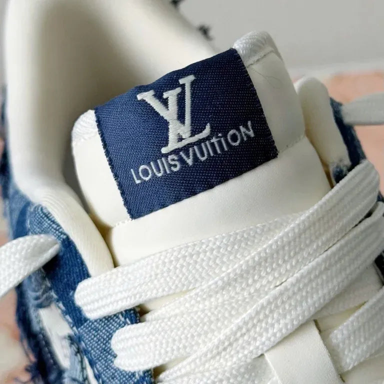 Louis Vuitton x Nike Air Force 1 Low Blue Damier Denim - 图片 9