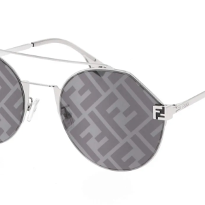 Fendi FE40060U Silver Round Mirror Sunglasses