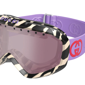 Gucci GG1210S Zebra Black Mirrored Ski Mask Goggles