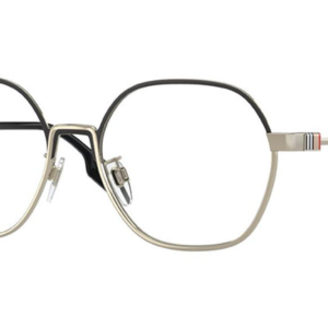 Burberry BE1379D Winston Black Silver Metal Round Frames