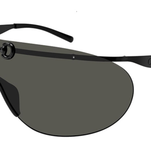 Gucci GG1656S Black Horsebit Oversized Shield Sunglasses