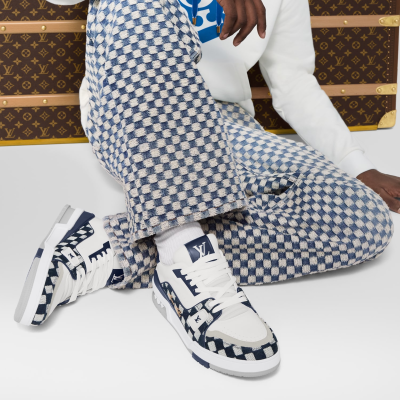 Louis Vuitton Trainer Sneaker Damier Moka Blue - 图片 6