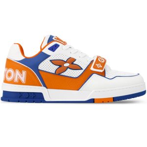 Louis Vuitton LV Trainer Orange Velcro Strap Sneaker