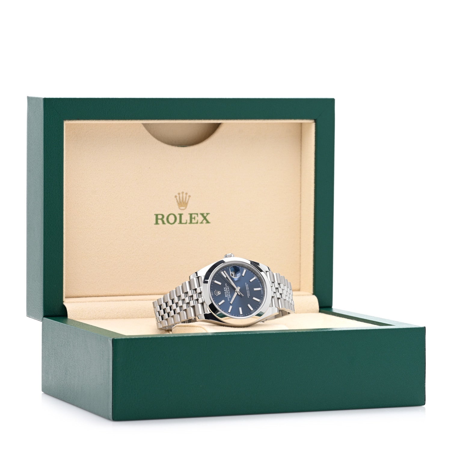 Stainless Steel 41mm Oyster Perpetual Datejust Watch Bright Blue 126300 - Image 5