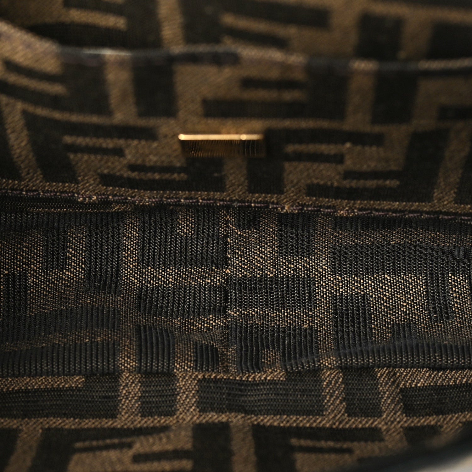 Fabric Jacquard FF 1974 Mini Baguette Tobacco Moro Black - Image 5