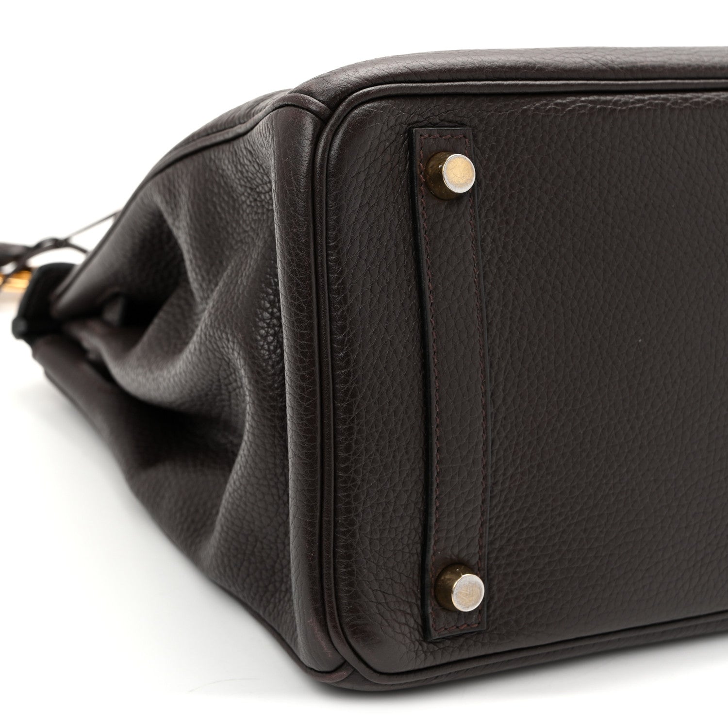 Taurillon Clemence Birkin 30 Chocolate - Image 9