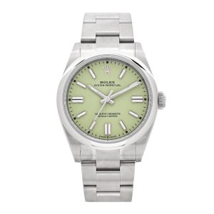 Stainless Steel 41mm Oyster Perpetual Watch Pistachio 134300