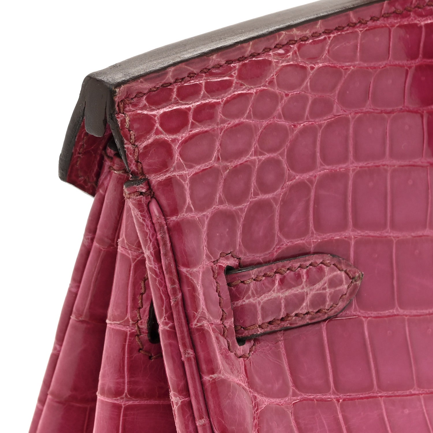 Shiny Niloticus Crocodile Birkin 25 Rose Scheherazade - Image 11