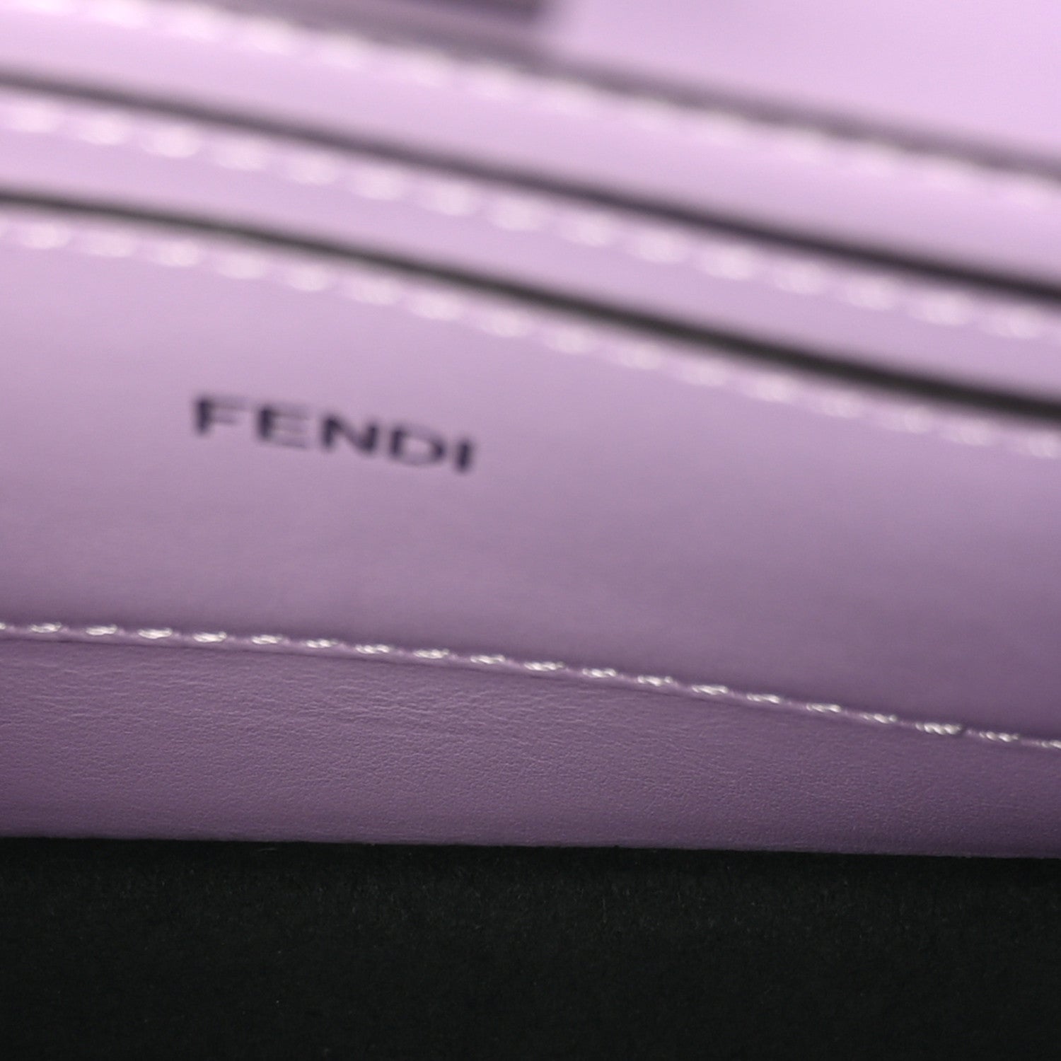 Calfskin Striped Texture FF Peekaboo I See U X Cross Satchel Violetta - Image 6