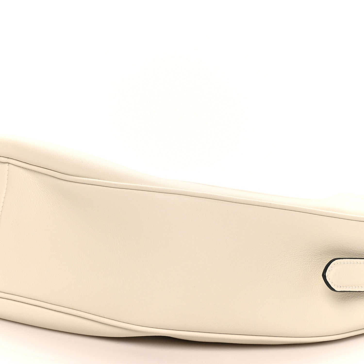Soft Grain Calfskin Large Demi-Lune Shoulder Bag White - 图片 9