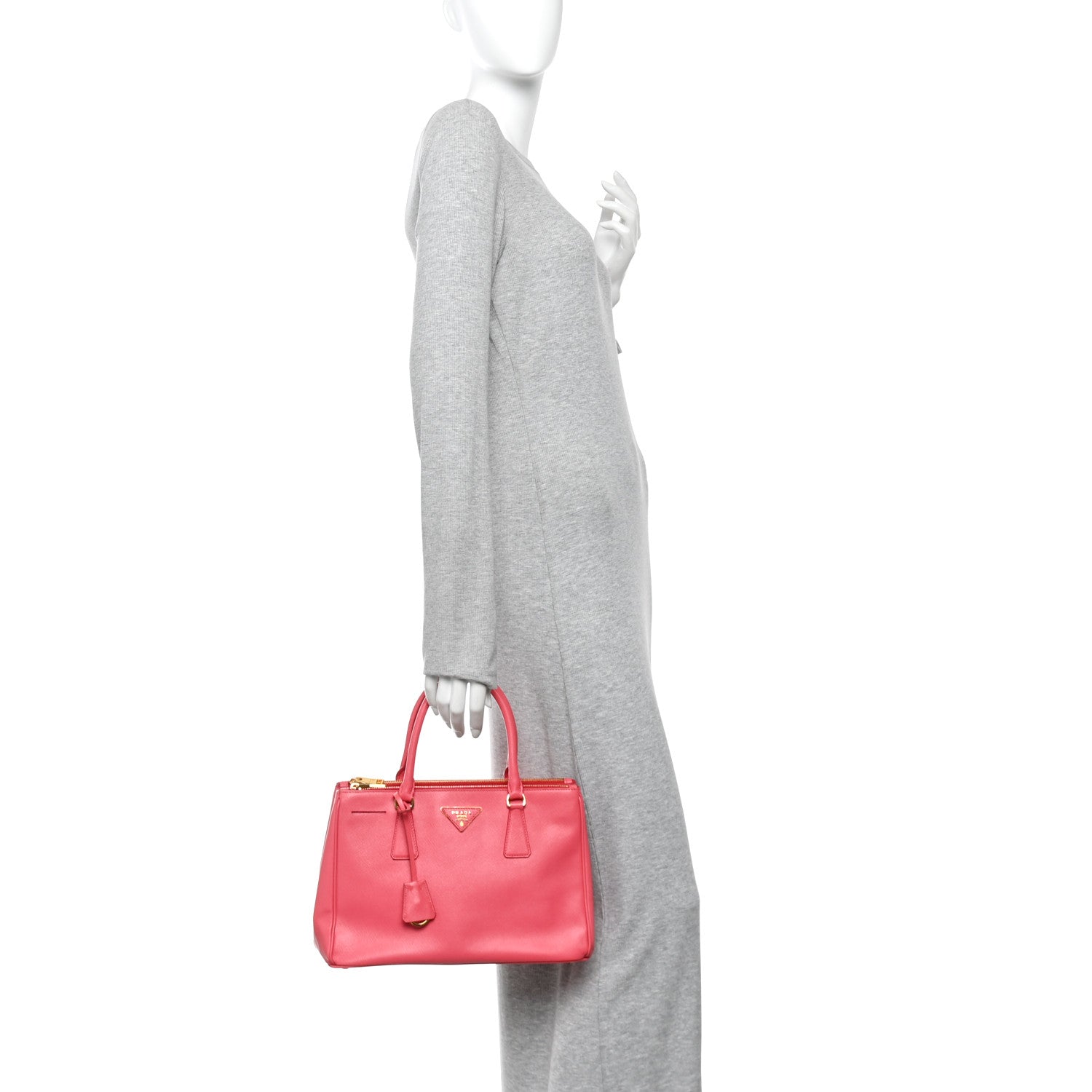Saffiano Small Galleria Double Zip Tote Peonia - Image 2