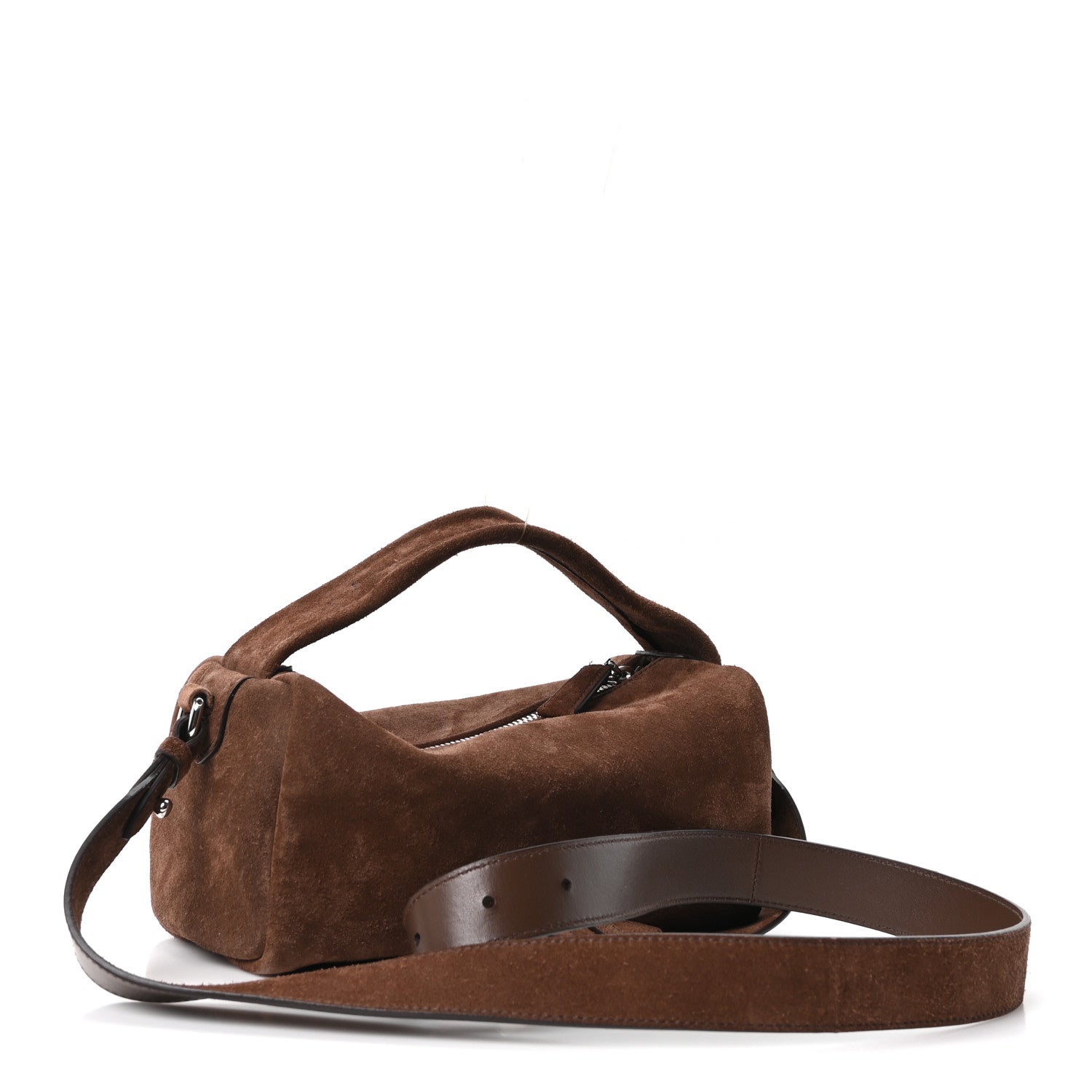 Scamosciato Top Handle Shoulder Bag Cacao - Image 3