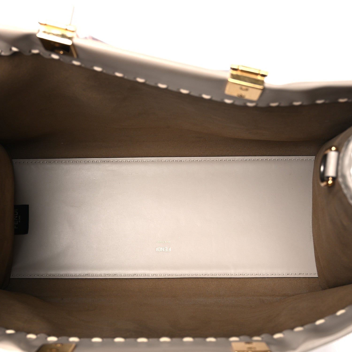 Vitello King Plexiglass Elaphe Python Print Logo Medium Fendi Sunshine Shopper Tote Nuvola Daisy Roccia - Image 4
