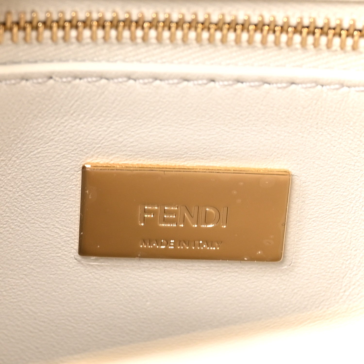 Glazed Fabric Nappa FF Disco Girls Inlay Mini Peekaboo Iconic Satchel Bianco Perla Multicolor - Image 6