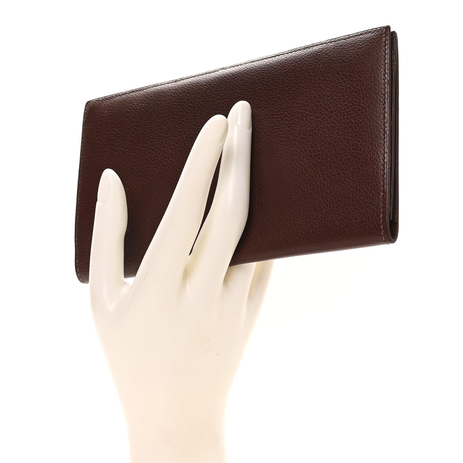 Evercolor Citizen Twill Long Wallet Chocolate - Image 2